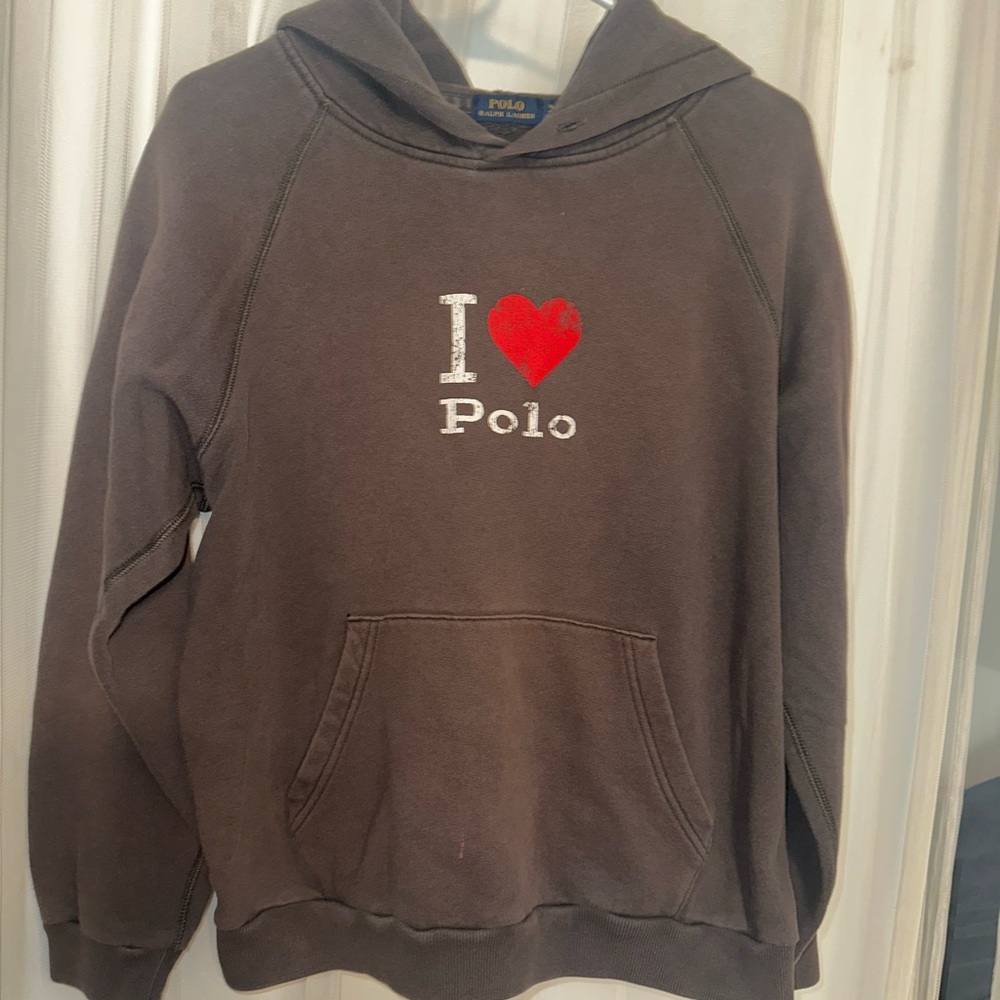 Ralph Lauren Women’s Brown Hoodie with Red Heart